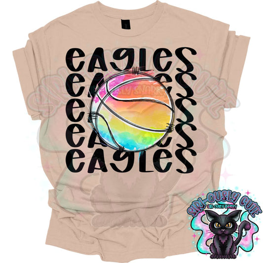 Tie Dye Sports Eagles Basketball Mascot