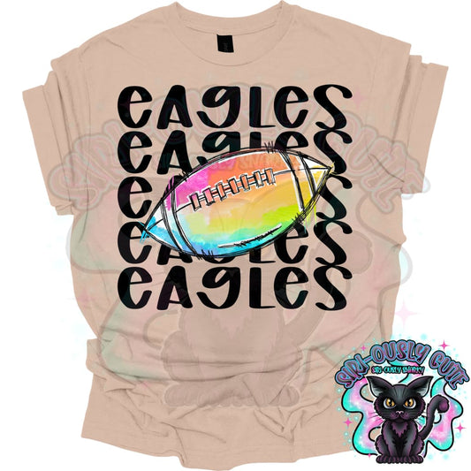 Tie Dye Sports Eagles Football Mascot
