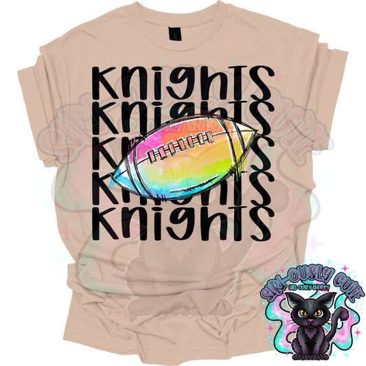 Tie Dye Sports Knights Football Mascot
