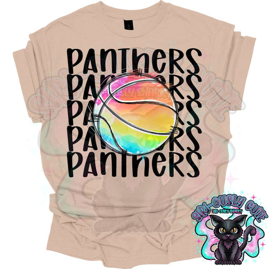 Tie Dye Sports Panthers Basketball Mascot