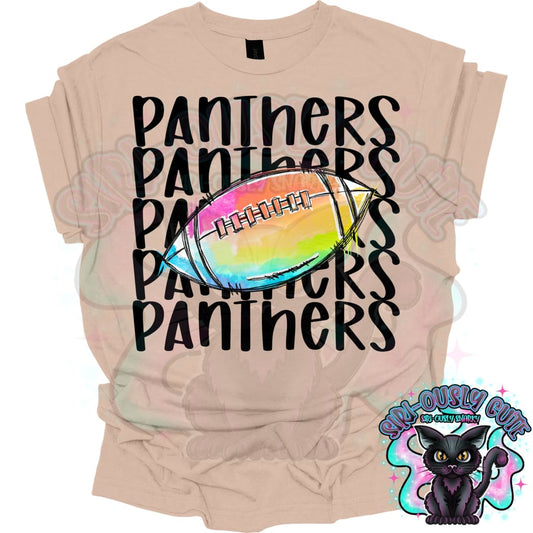 Tie Dye Sports Panthers Football Mascot