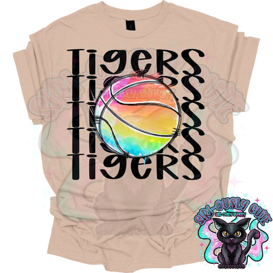 Tie Dye Sports Tigers Basketball Mascot