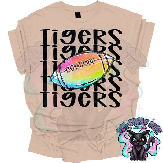 Tie Dye Sports Tigers Football Mascot