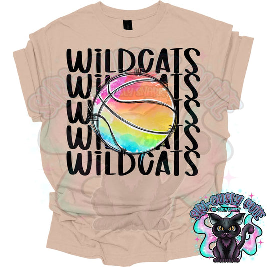 Tie Dye Sports Wildcats Basketball Mascot