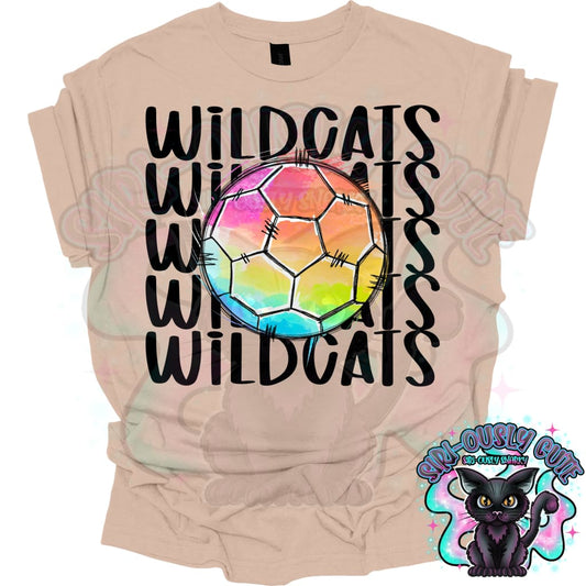 Tie Dye Sports Wildcats Soccer Mascot