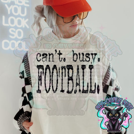 Typography Cant Busy Football Mascot