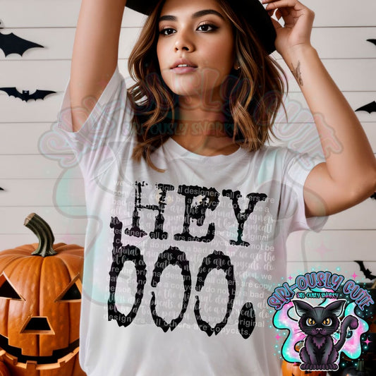 Typography Hey Boo Clothing