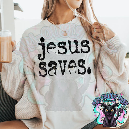 Typography Jesus Saves Clothing
