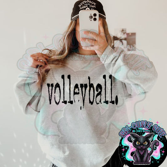 Typography Volleyball Mascot