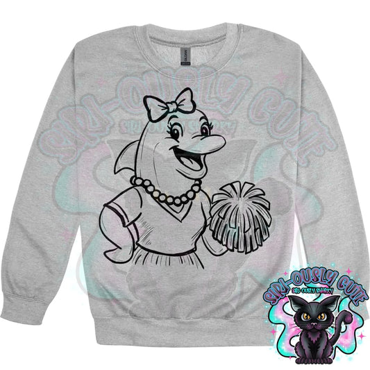 Vintage Cheer Mascots Dolphin Mascot
