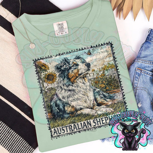 Vintage Stamp - Australian Sherpard Clothing