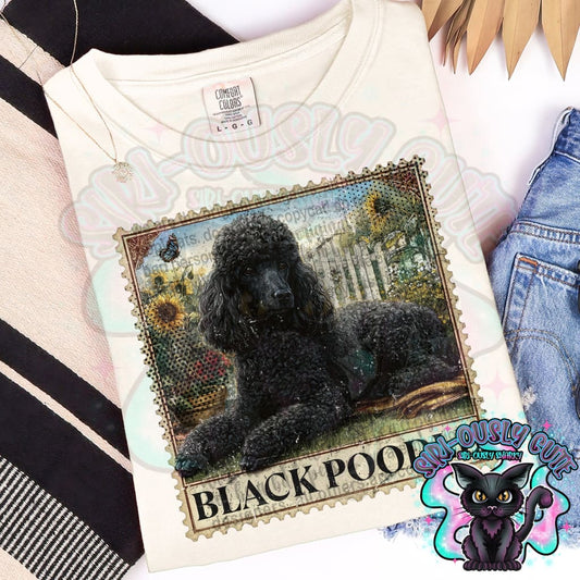 Vintage Stamp - Black Poodle Clothing