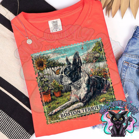 Vintage Stamp - Boston Terrier Clothing