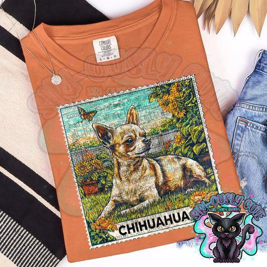 Vintage Stamp - Chihuahua Clothing