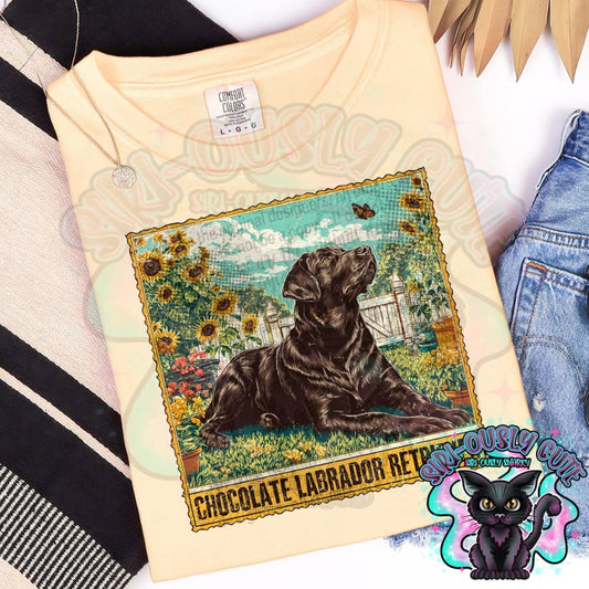 Vintage Stamp - Chocolate Labrador Retriever Clothing