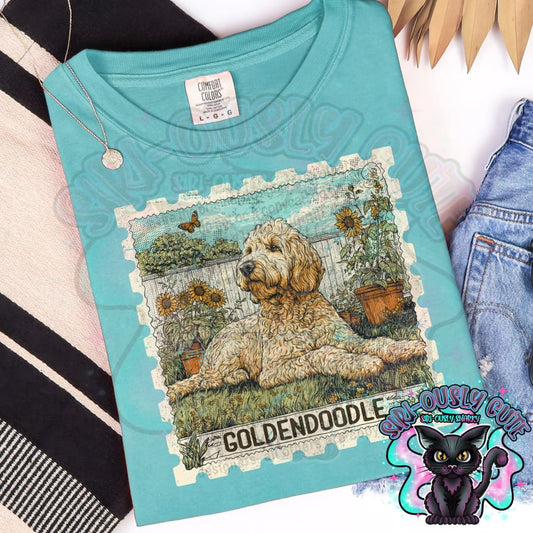 Vintage Stamp - Goldendoodle Clothing