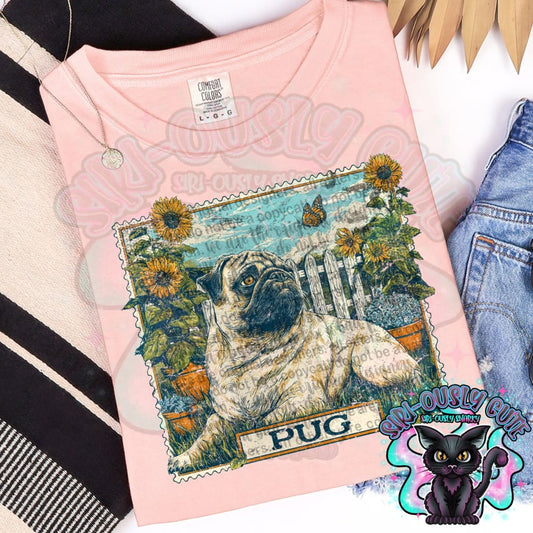 Vintage Stamp - Pug Clothing