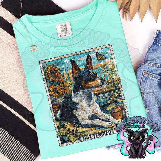 Vintage Stamp - Rat Terrier Clothing