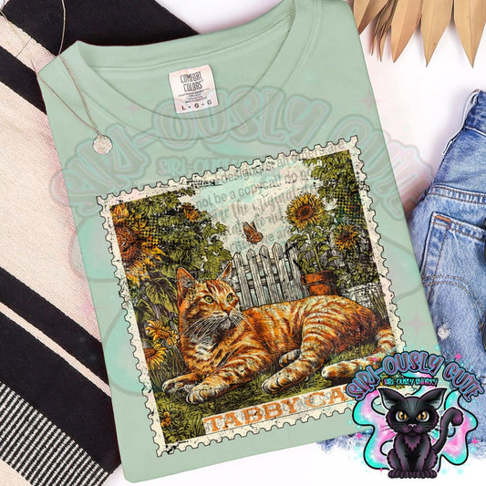 Vintage Stamp - Tabby Cat Orange Clothing