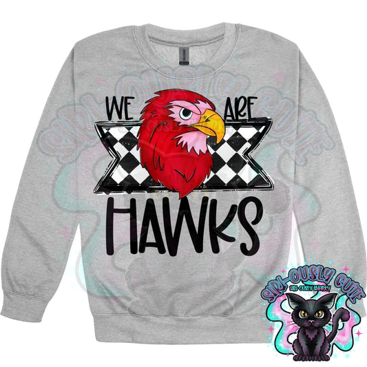 We Are Hawks Red Mascot