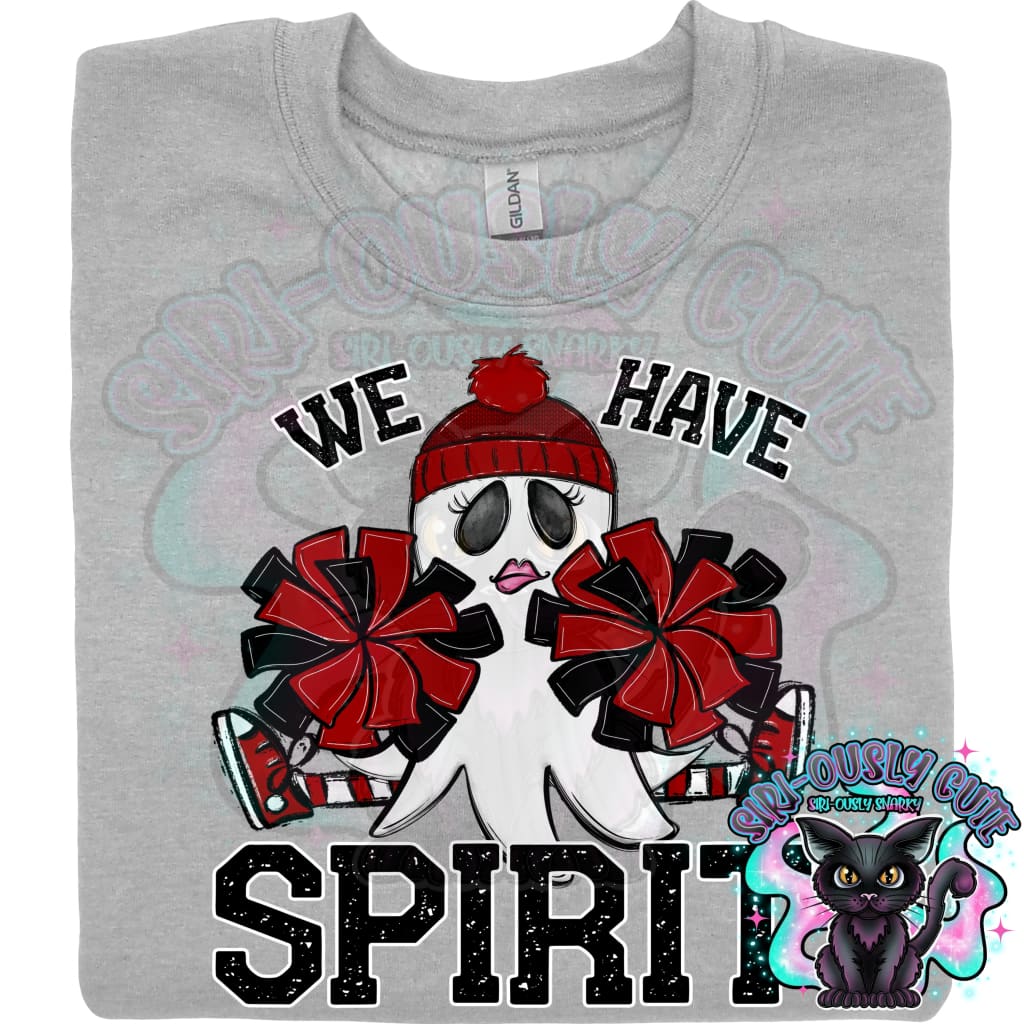 We Have Spirit Ghost Cheerleader Cardinal Mascot
