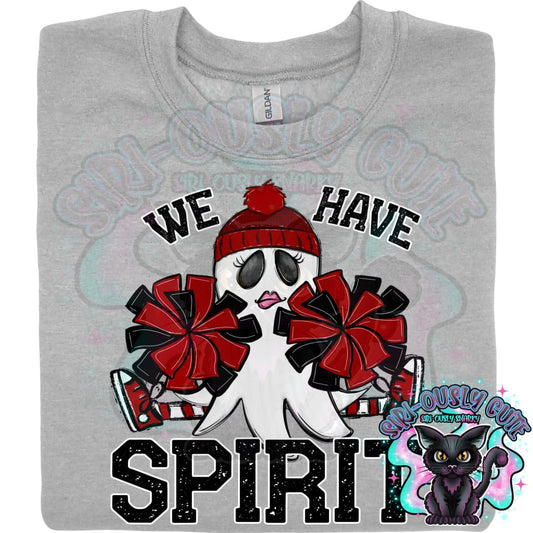 We Have Spirit Ghost Cheerleader Cardinal Mascot