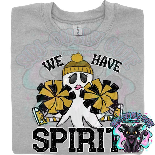 We Have Spirit Ghost Cheerleader Vegas Gold Mascot