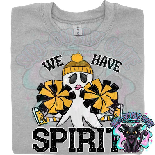 We Have Spirit Ghost Cheerleader Yellow Mascot