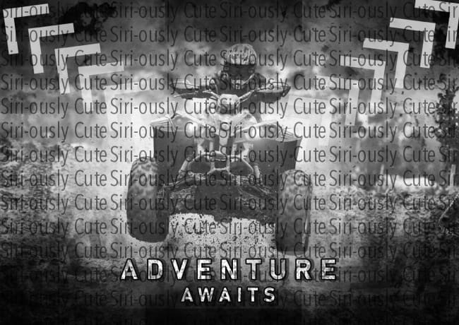 Adventure Awaits - Black And White Straight Tumbler