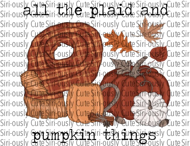 All The Plaid And Pumpkin Things - Scarf And Pumpkins