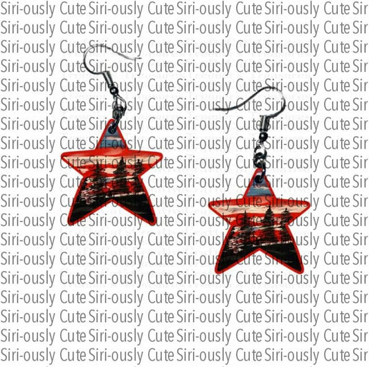 American Flag - Sunset Star Earrings