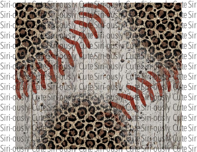 Baseball And Leopard Print - Straight Tumbler