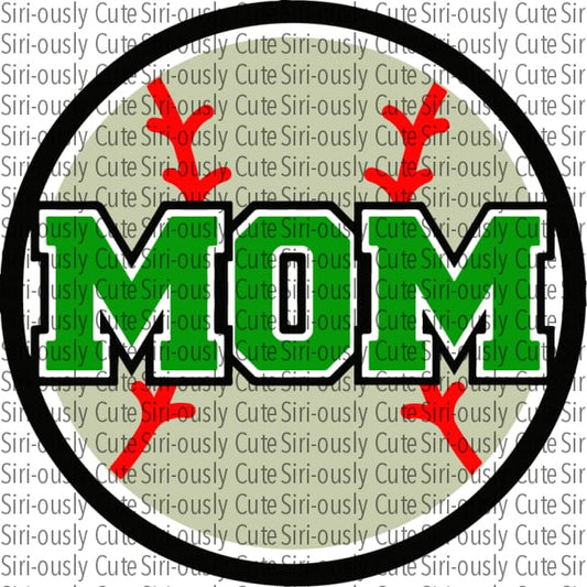 Baseball Mom - Green And Red