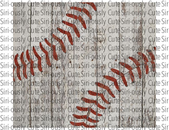 Baseball - Wood With Red Stitches Straight Tumbler