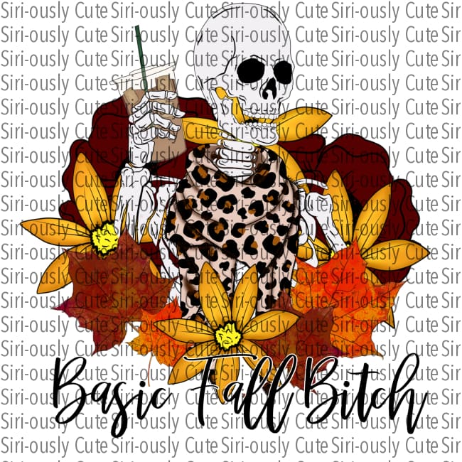 Basic Fall Bitch - Skellie In Leopard Scarf