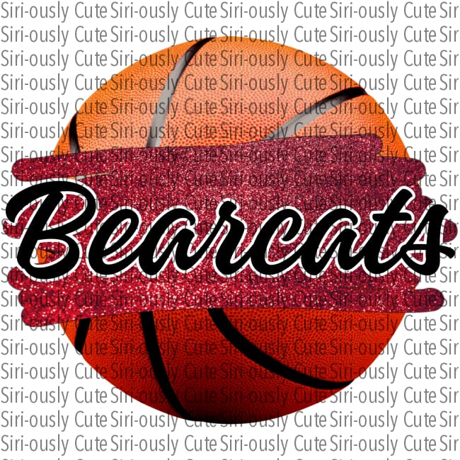 Bearcats - Red Glitter Basketball