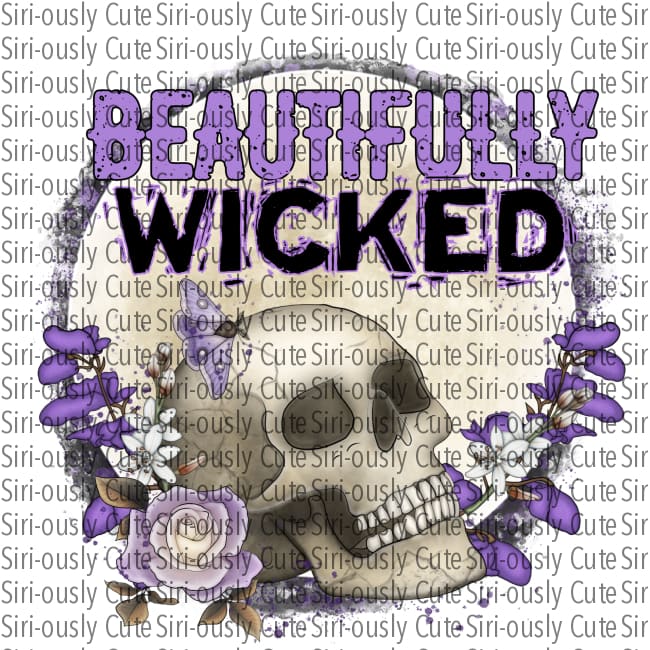 Beautifully Wicked - Purple Skull