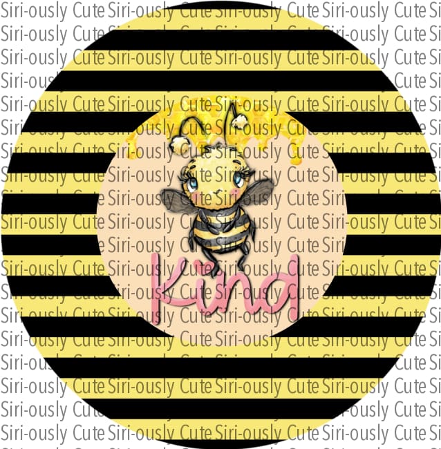 Bee Kind Round Sublimation Transfer