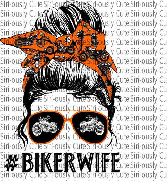 Biker Wife - Orange Messy Bun