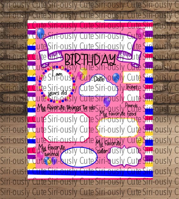 Birthday Board - Pink