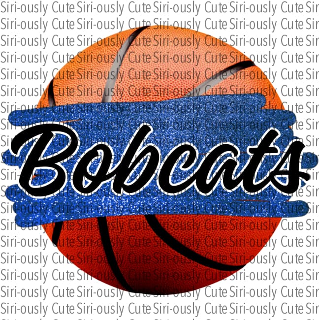 Bobcats - Blue Glitter Basketball