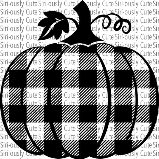 Buffalo Plaid Pumpkin Outline