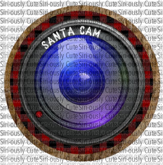 Buffalo Plaid With Wood Border Santa Cam