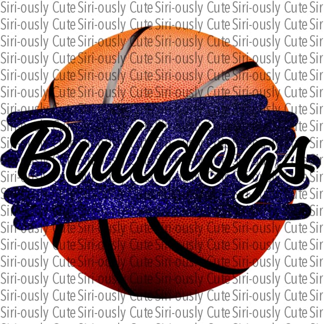 Bulldogs - Blue Glitter Basketball