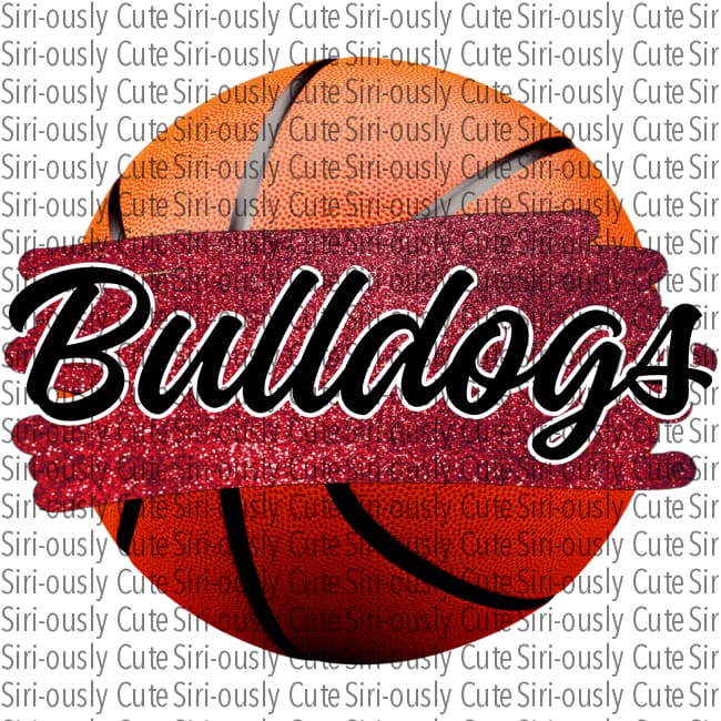 Bulldogs - Red Glitter Basketball