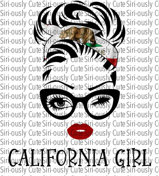 California Girl - Winking Messy Bun