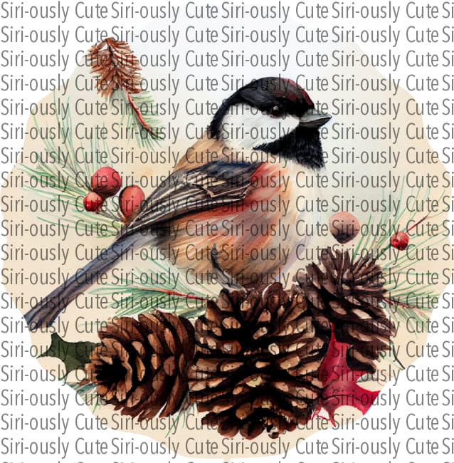 Christmas Chickadee 1 Wind Spinner Sublimation Transfer