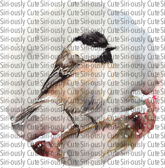 Christmas Chickadee 3 Wind Spinner Sublimation Transfer