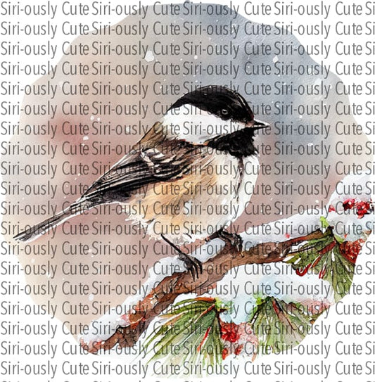 Christmas Chickadee 5 Wind Spinner Sublimation Transfer