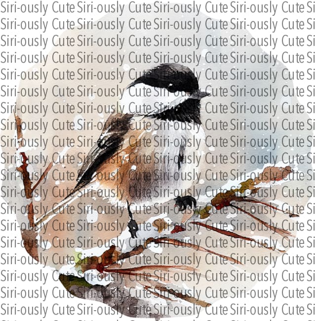 Christmas Chickadee 6 Wind Spinner Sublimation Transfer